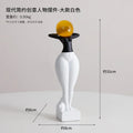 DecorBites™ Abstract Art Female Body Decor Figurines Black White Resin Home Decor