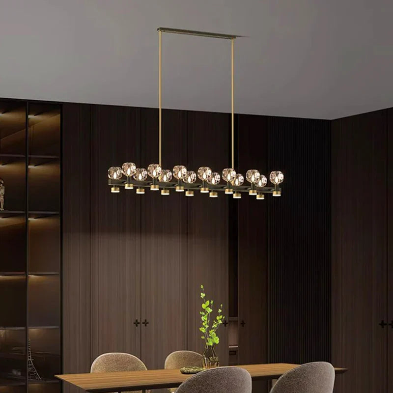 DecorBites™ Crystal Chandelier Luxury Pendant Light for Living and Dining Room