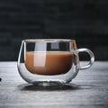 DecorBites™ Glass Coffee Mug with Heat Resistant Handle – Bar Drinkware Cup