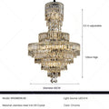 DecorBites™ Crystal Chandelier: Luxury Modern Staircase & Living Room, Hotel & Villa Lighting