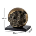 DecorBites™ Bronze Sphere Sculpture Desk Ornament Modern Home Decor