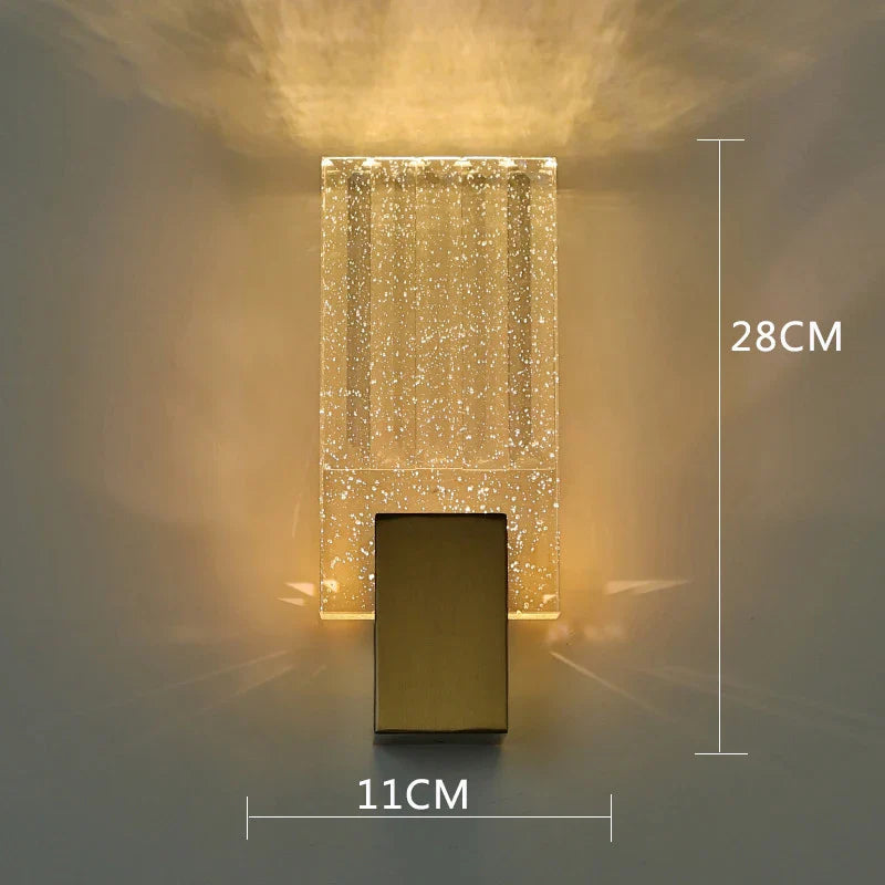 DecorBites™ Bubble Crystal LED Wall Sconces Gold Modern Indoor Lighting for Home Decor