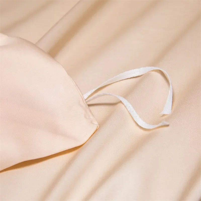 DecorBites™ 120S Natural Fabric Bedding Set Summer Cooling Fitted Sheet Skin Friendly Bedclothes
