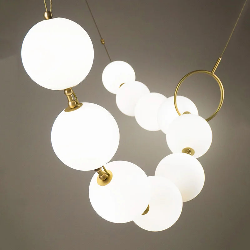 DecorBites™ Brass Artistic Necklace Chandelier Lighting for Living Room