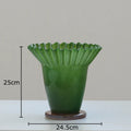 DecorBites™ Lotus Leaf Glass Vase: Elegant Table Decor & Plant Pot for Room Aesthetic