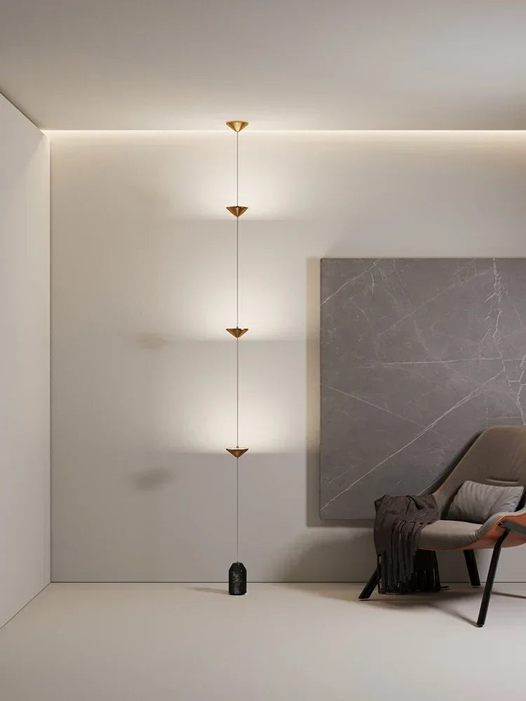 DecorBites™ Cone Design Art Iron Hanging Cable Floor Lamp