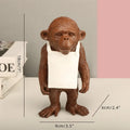 DecorBites™ Gorilla Sculpture Resin Figure Monkey Statue Home Decor Living Room Figurine Craft