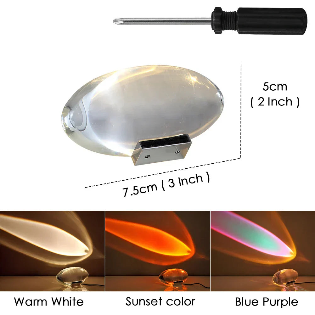 DecorBites™ Crystal Eye Of The Sky LED Table Lamp for Living Bedroom Decor
