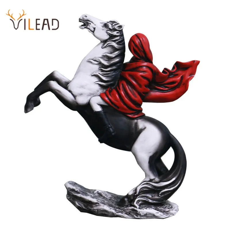 DecorBites™ Banksy Red Knight Statue: Modern Street Art Decor for Home & Office