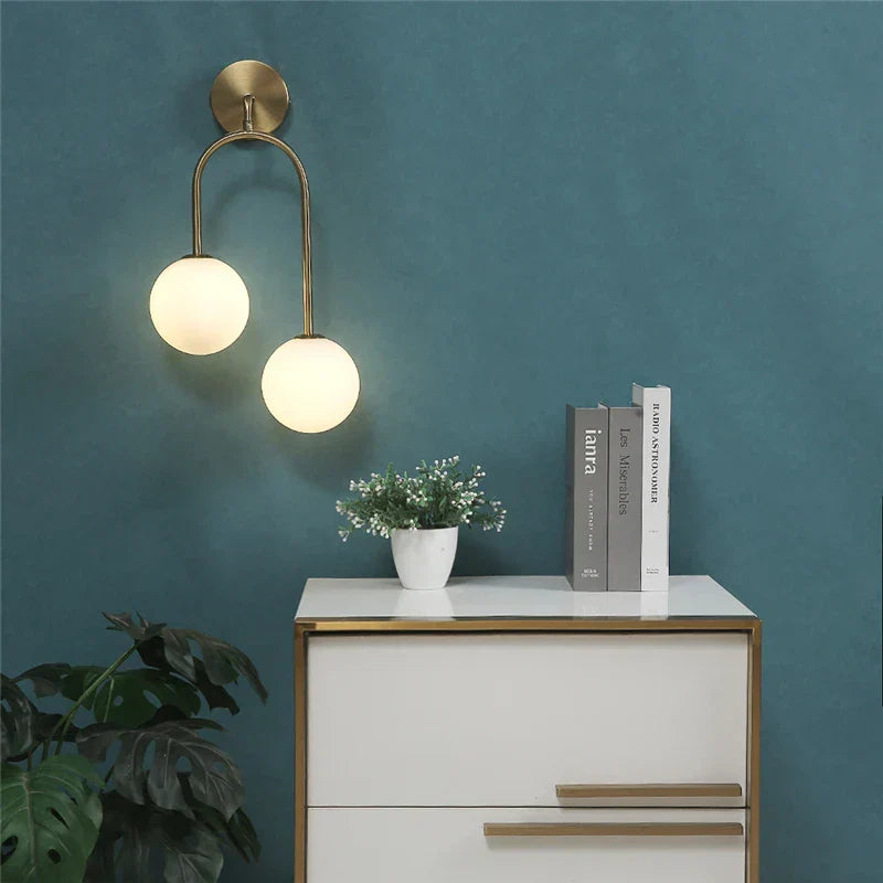DecorBites™ Glass Ball Wall Lamps: Modern Bedroom & Living Room Lighting Fixtures
