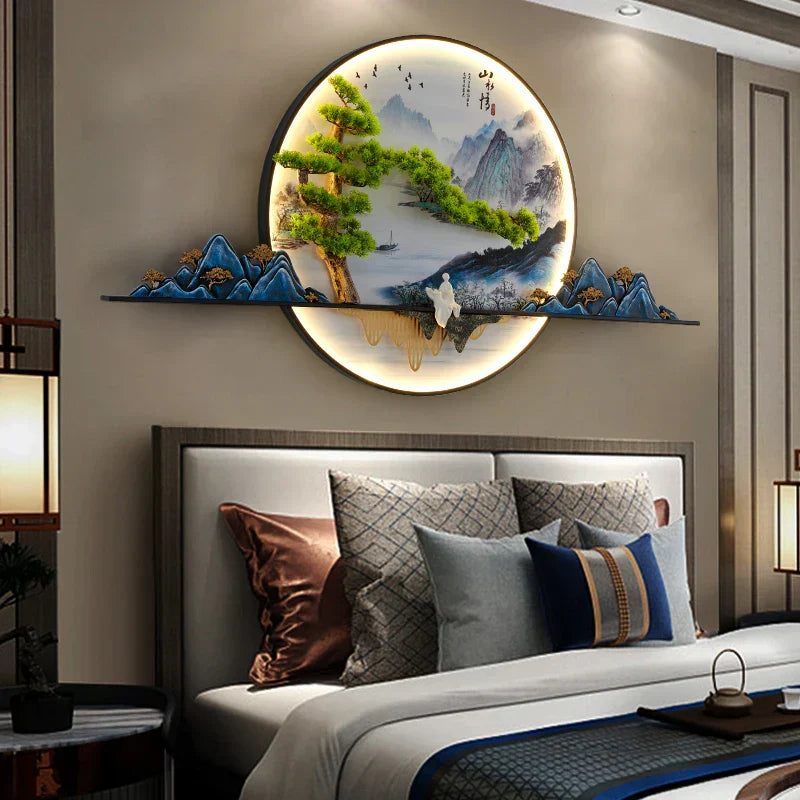 DecorBites™ 3D Landscape LED Picture Lamp for Home Decor - Modern Chinese Style