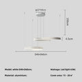 DecorBites™ Black LED Chandelier Pendant Light for Foyer Stairs Bar, Minimalist Indoor Hanging Lamp