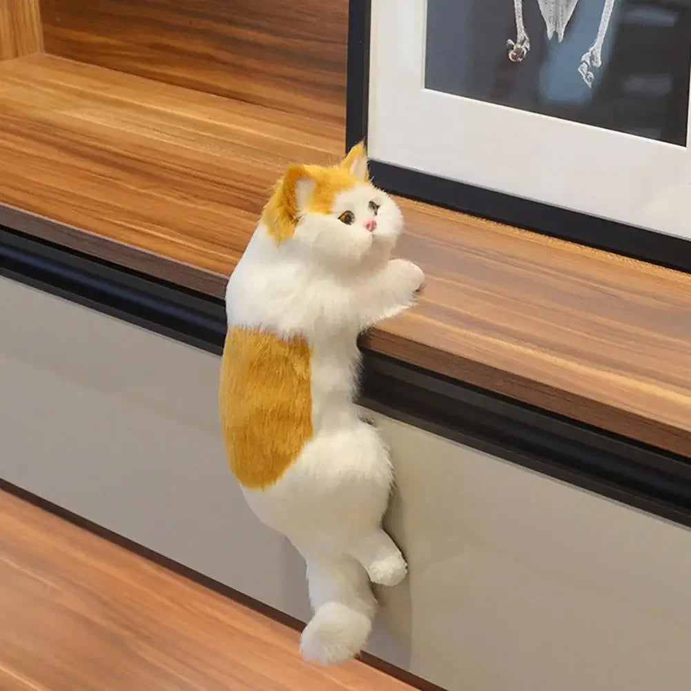 DecorBites™ Cat Dog Plush Ornaments Dolls for Home Decor & TV, Realistic Pet Figurines