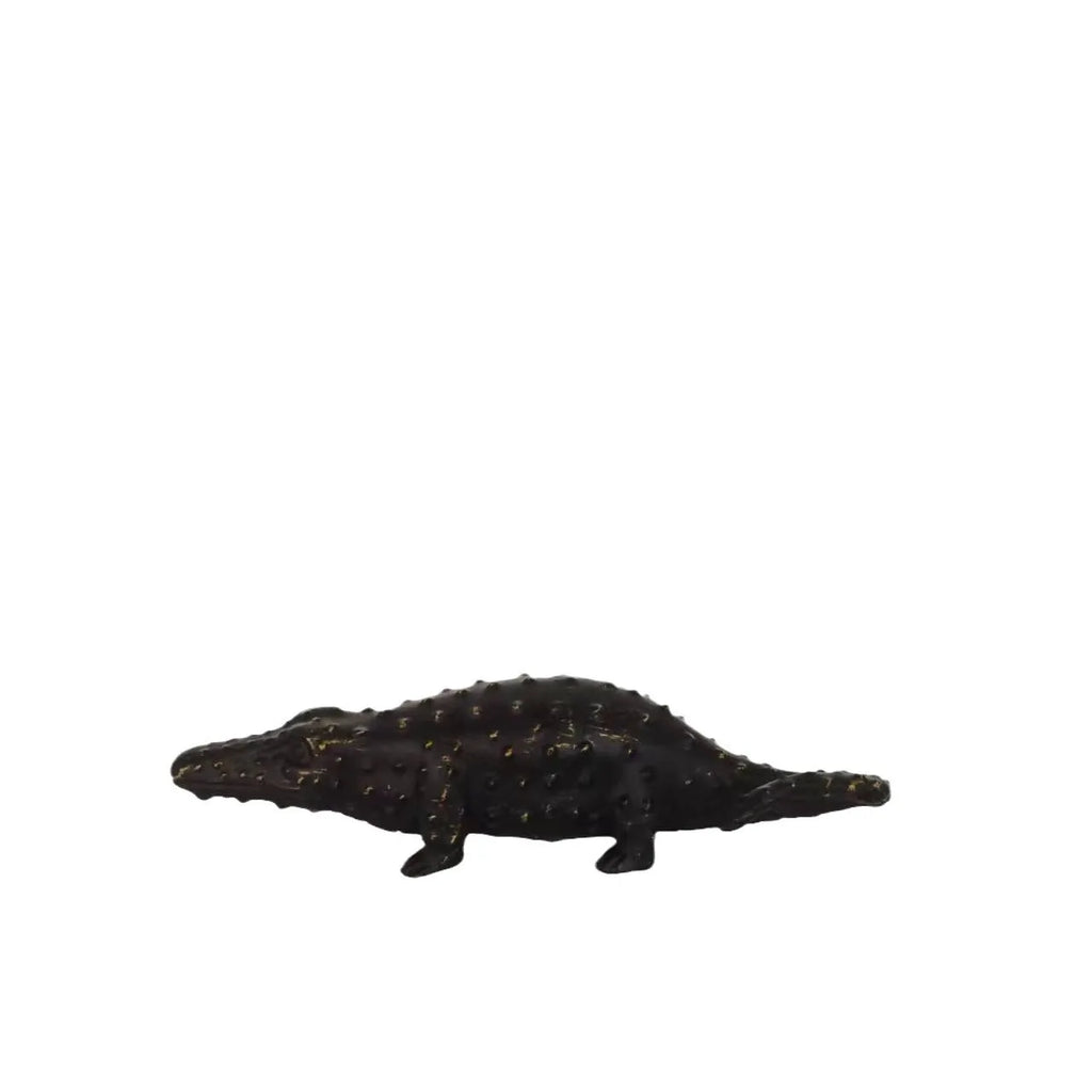 DecorBites™ Golden Crocodile Sculpture Home Decor Figurines