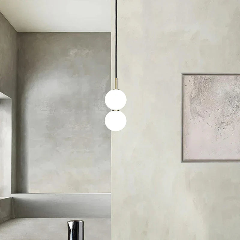 DecorBites™ Glass Ball Pendant Light: Modern Decor for Duplex Stairwells, Living Room, Bedroom