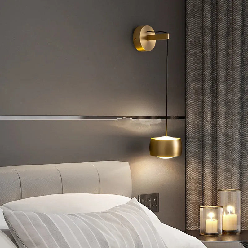 DecorBites™ Copper Adjustable LED Wall Lamp for Bedroom Reading