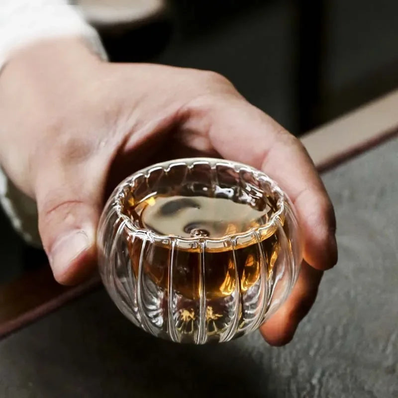 DecorBites™ Double Wall Glass Teacup Set for Beer, Tea, Espresso, and Whisky