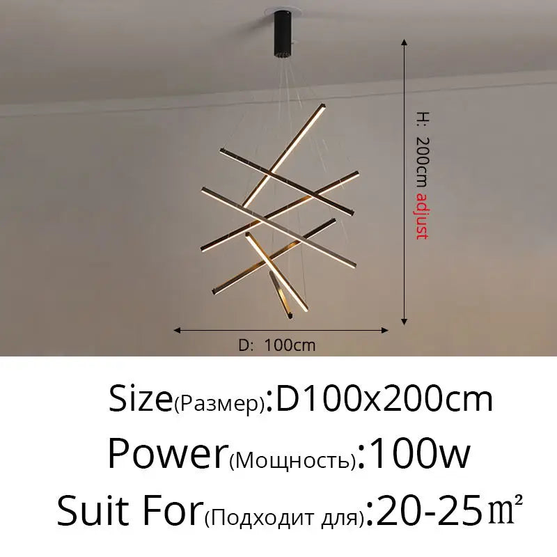 DecorBites™ LED Chandeliers for Stair Hall Dining Living Room Indoors Lighting Fixture