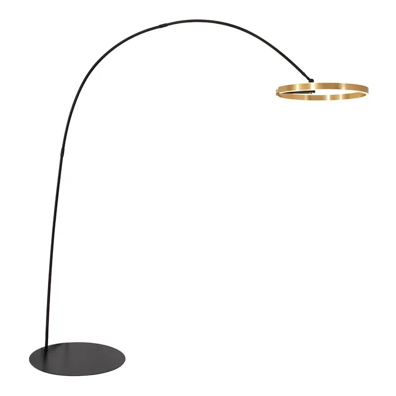 DecorBites™ Grote Dimbare Gouden Koperen Zwarte LED Vloerlamp voor Woonkamer en Hotel
