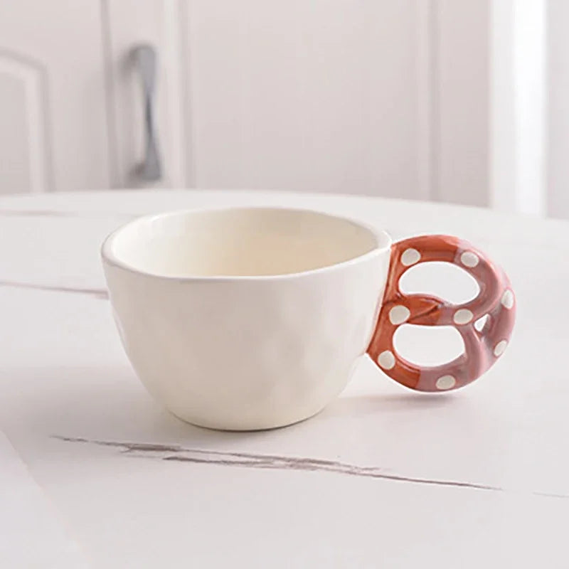 DecorBites™ Alkali Water Biscuit Mug Set - Ceramic Tea & Coffee Cup for Dining Table