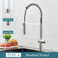 DecorBites™ Brass Kitchen Sink Faucet with Dual Stream Sprayer Nozzle, Hot Cold Water Mixer Tap