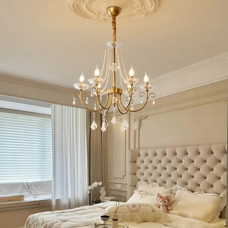 DecorBites™ Crystal LED Chandelier Living Room Luxury Lighting E14 Pendant Lamparas