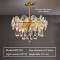 DecorBites™ Crystal Chandelier: Modern Glass Pendant Lights for Living Room Dining Bedroom