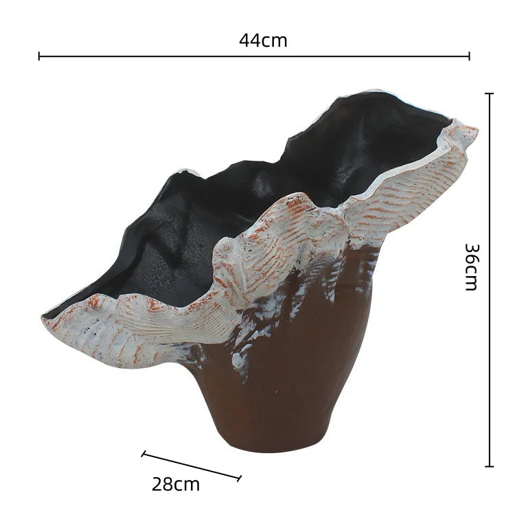 DecorBites™ Irregular Resin Flower Vase Home Decor Floral Arrangement Sculpture
