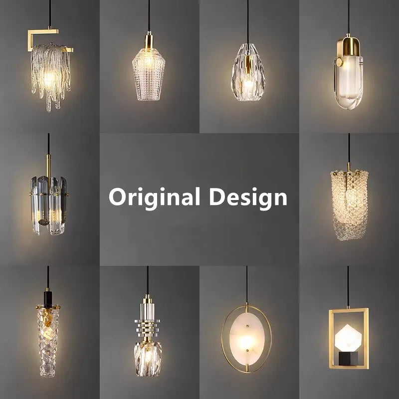 DecorBites™ Crystal LED Ceiling Chandelier: Modern Trendy Bedroom Pendant Light