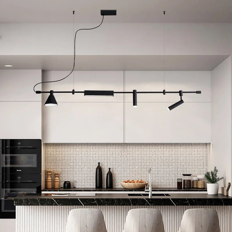 DecorBites™ Black Nordic Designer Chandelier for Dining Room & Kitchen, Minimalist Home Decor Lighting