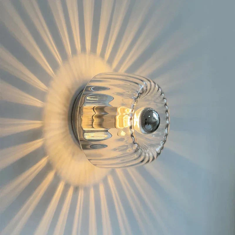 DecorBites™ Bauhaus Glass E14 Wall Lamp for Living Room, Hallway, Stair Ceiling