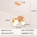 DecorBites™ LED Wooden Aircraft Kids Chandelier Boys Girls Room Decor Hanging Pendant Lights