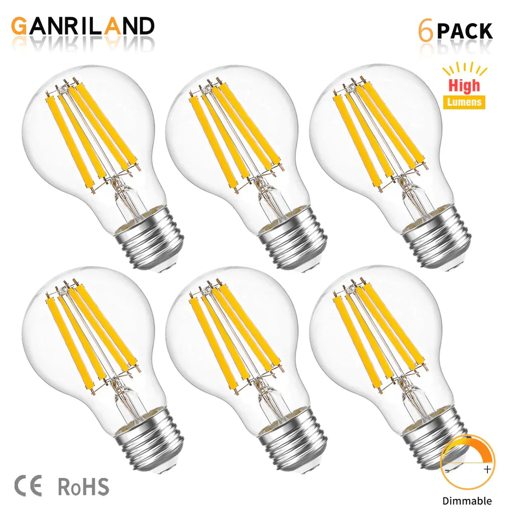 DecorBites™ A19 7W 12W E27 220V LED Bulbs 2700K High Lumen Ultra Bright 1521lm Decorative