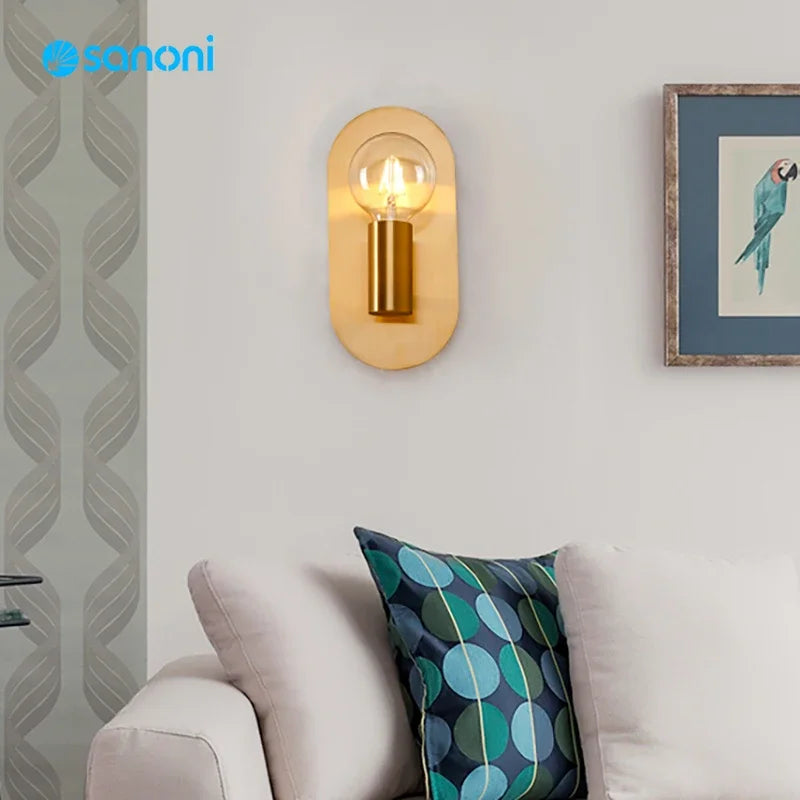 DecorBites™ Contemporary Gold LED Wall Lamp for Luxurious Home Lighting