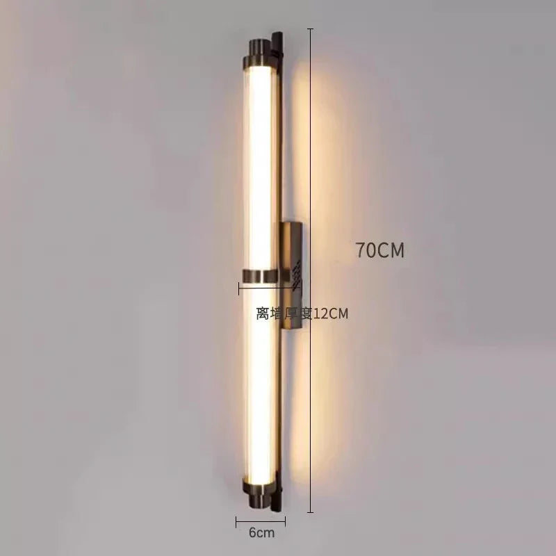 DecorBites™ LED Glass Wall Lamp for Living Room Bedroom Café Restaurant, Minimalist Postmodern Design