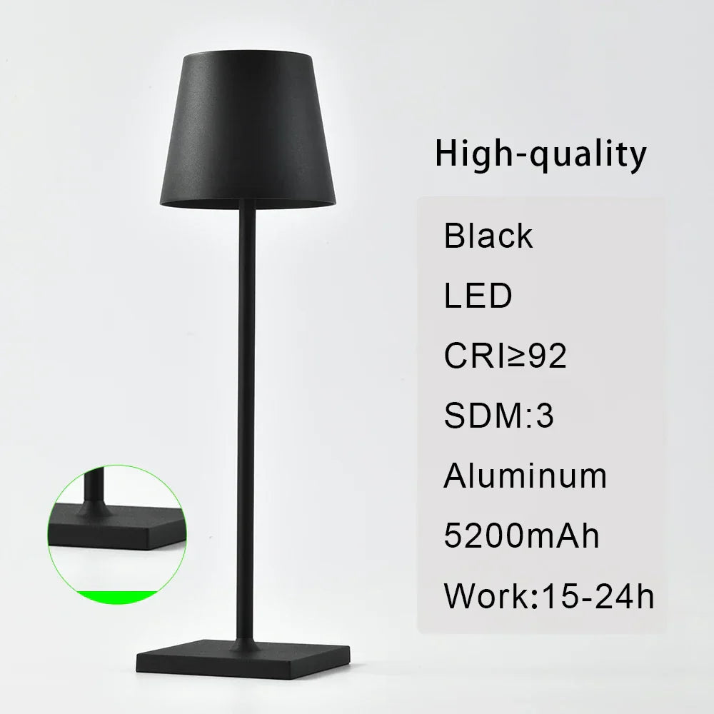 DecorBites™ Acrylic Crystal Art LED Table Lamp - Rechargeable Cordless Design