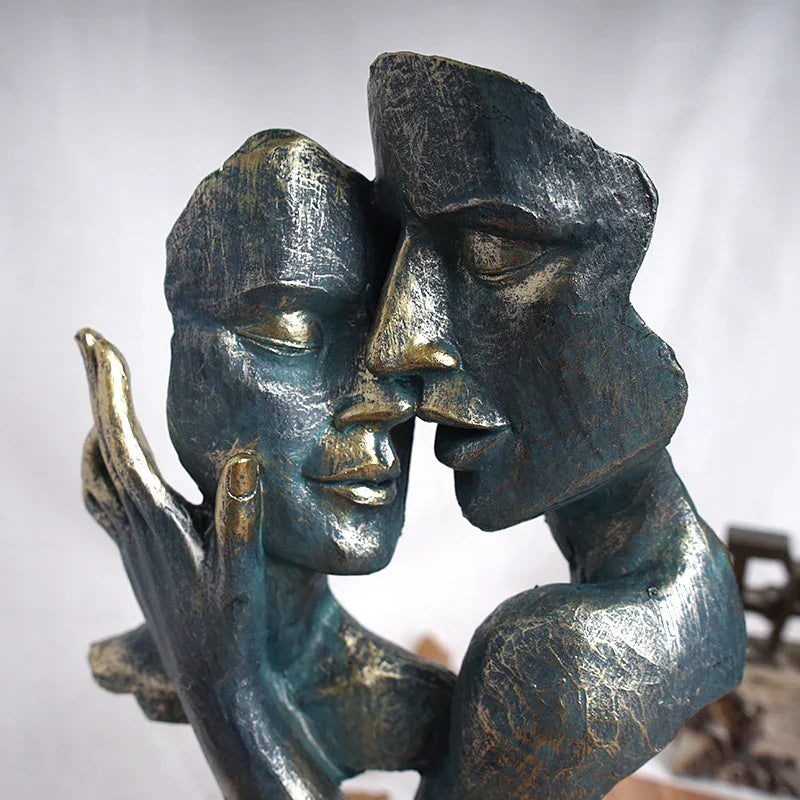 DecorBites™ Loving Couple Resin Statue for Interior Decor and Valentine's Day Gift