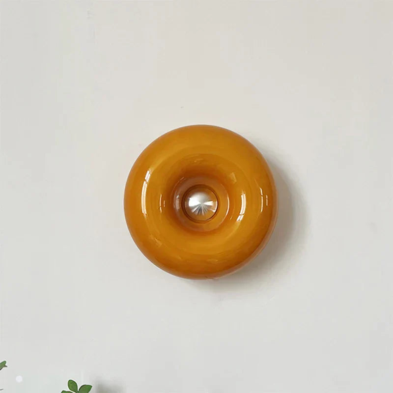 DecorBites™ Bauhaus Orange Glass Table Lamp for Bedroom Desk Touch Wall Lamp