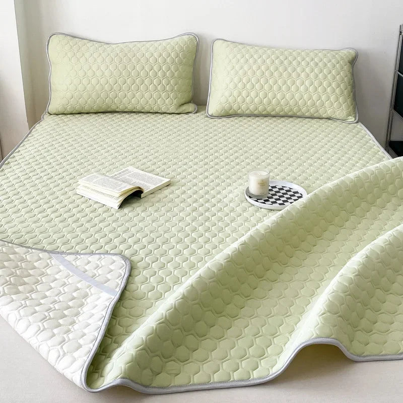 DecorBites™ Cooling Mat & Pillowcase Set - Soft Summer Pad for Bed, Single/Double/Queen Sizes