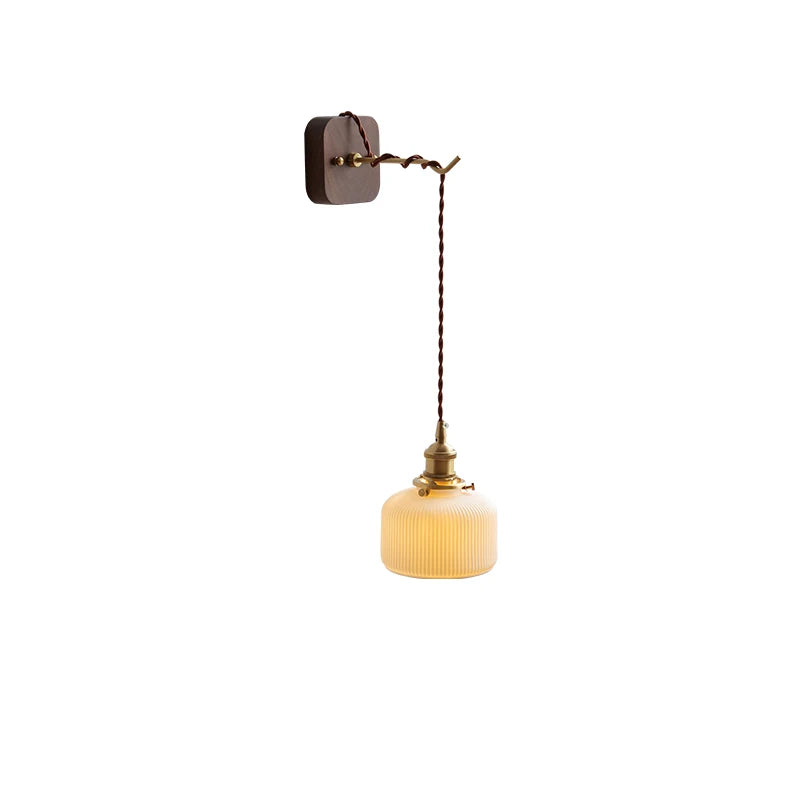 DecorBites™ Ceramic Ball LED Wall Lights with Pull Chain Switch for Bedroom Bathroom