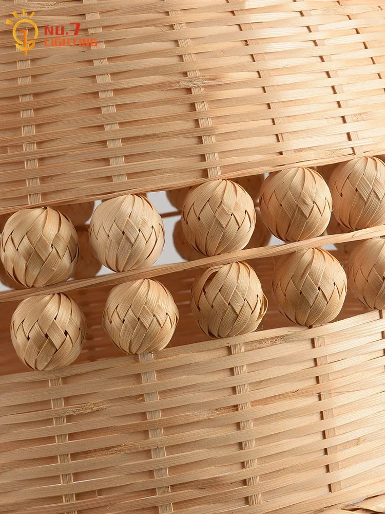 DecorBites™ Bamboo Weave Pendant Light LED E27 Modern Zen Decor Restaurant Bar Tea Room