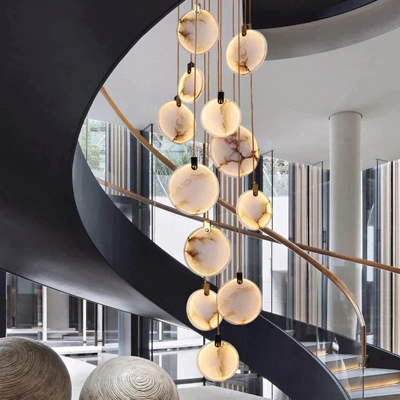 DecorBites™ LED Marble Ceiling Pendant Lamp, Modern Interior Lighting for Living Room