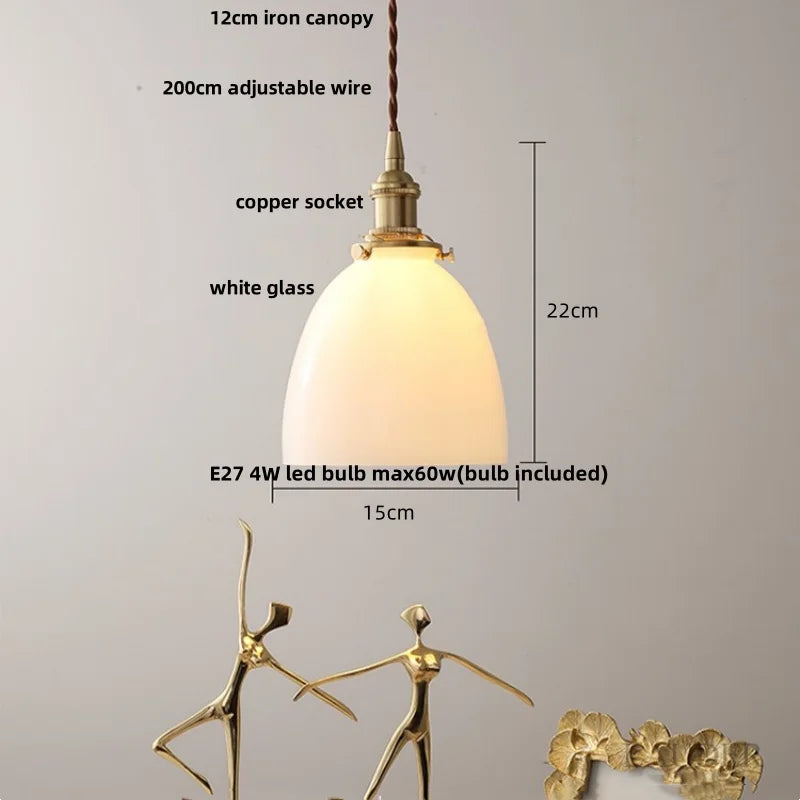 DecorBites™ Clear Glass LED Pendant Lamp Modern Nordic Style Adjustable Hanging Light