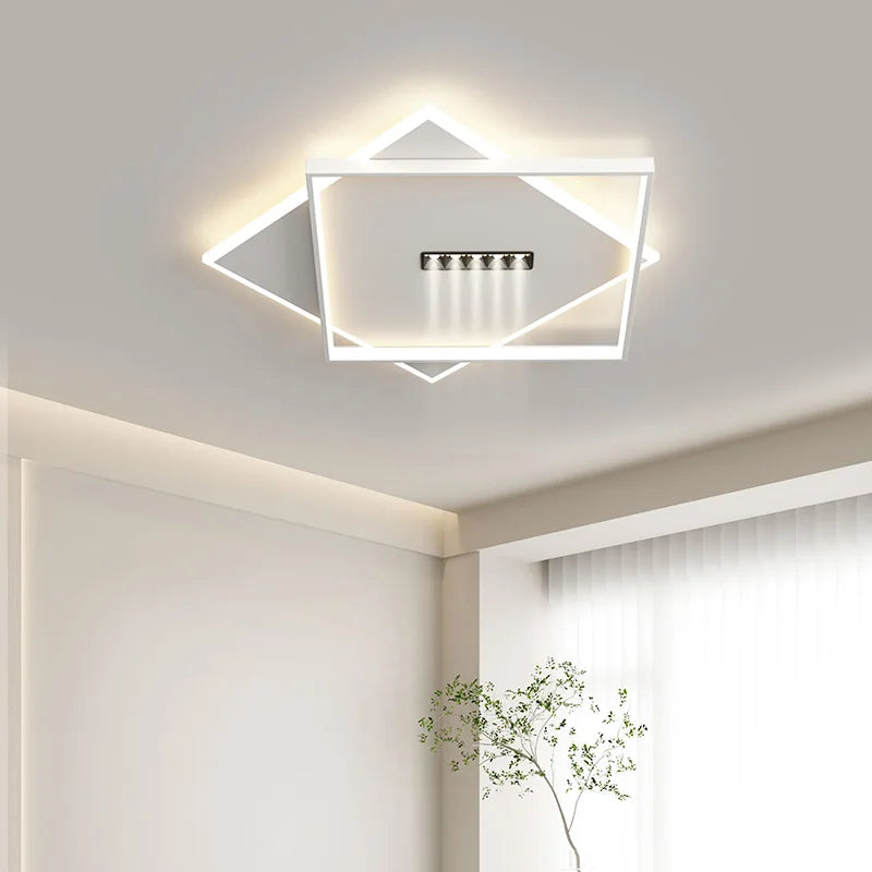 DecorBites™ LED Chandelier Lights Indoor Lighting Room Decor White Black Lamps With Spotlight