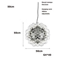 DecorBites™ LED Glass Bubble Chandelier: Grand Globe Designs in Gold, Chrome, and Black