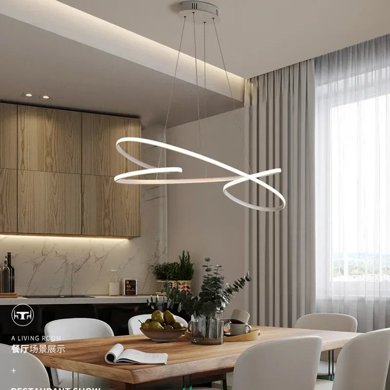 DecorBites™ LED Chandelier Modern Indoor Gold Decor Pendant Light Fixture for Home, Restaurant, Hotel