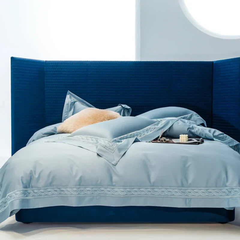 1400TC Egyptian Cotton DecorBites™ Bedding Set with Wide Edge Embroidery & Hollow Out Design