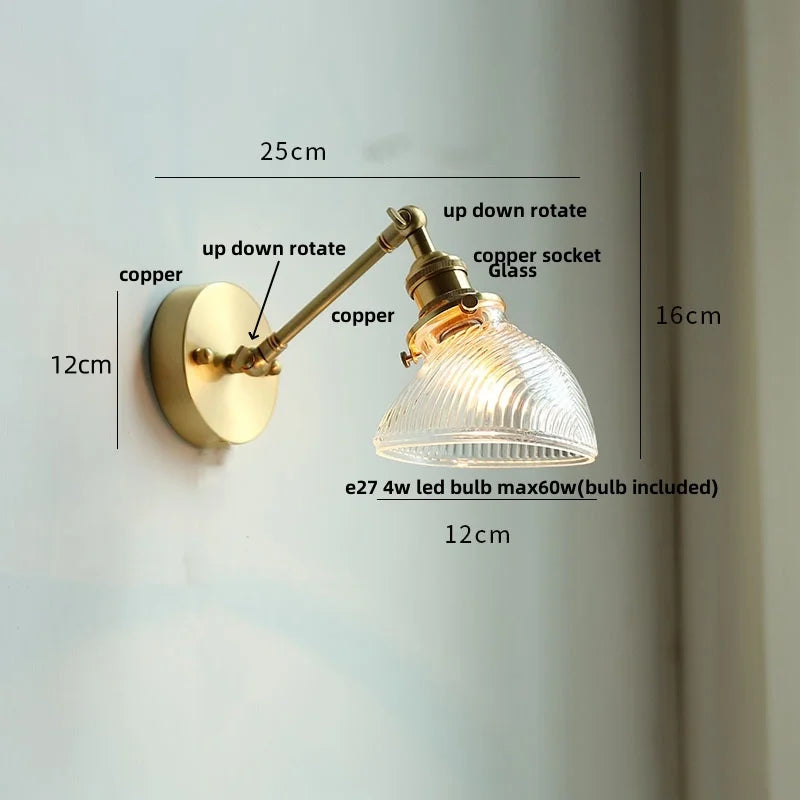 DecorBites™ Ceramic Copper LED Wall Lights with Pull Chain Switch - Nordic Modern Bedside Lamp