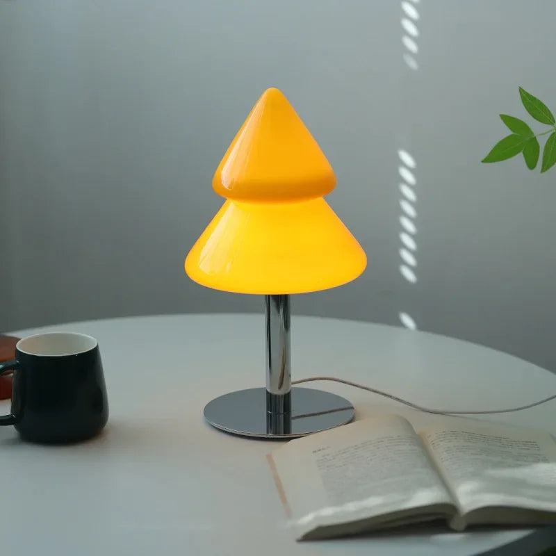 DecorBites™ Christmas Tree Glass Table Lamp for Living Room & Bedroom Decor