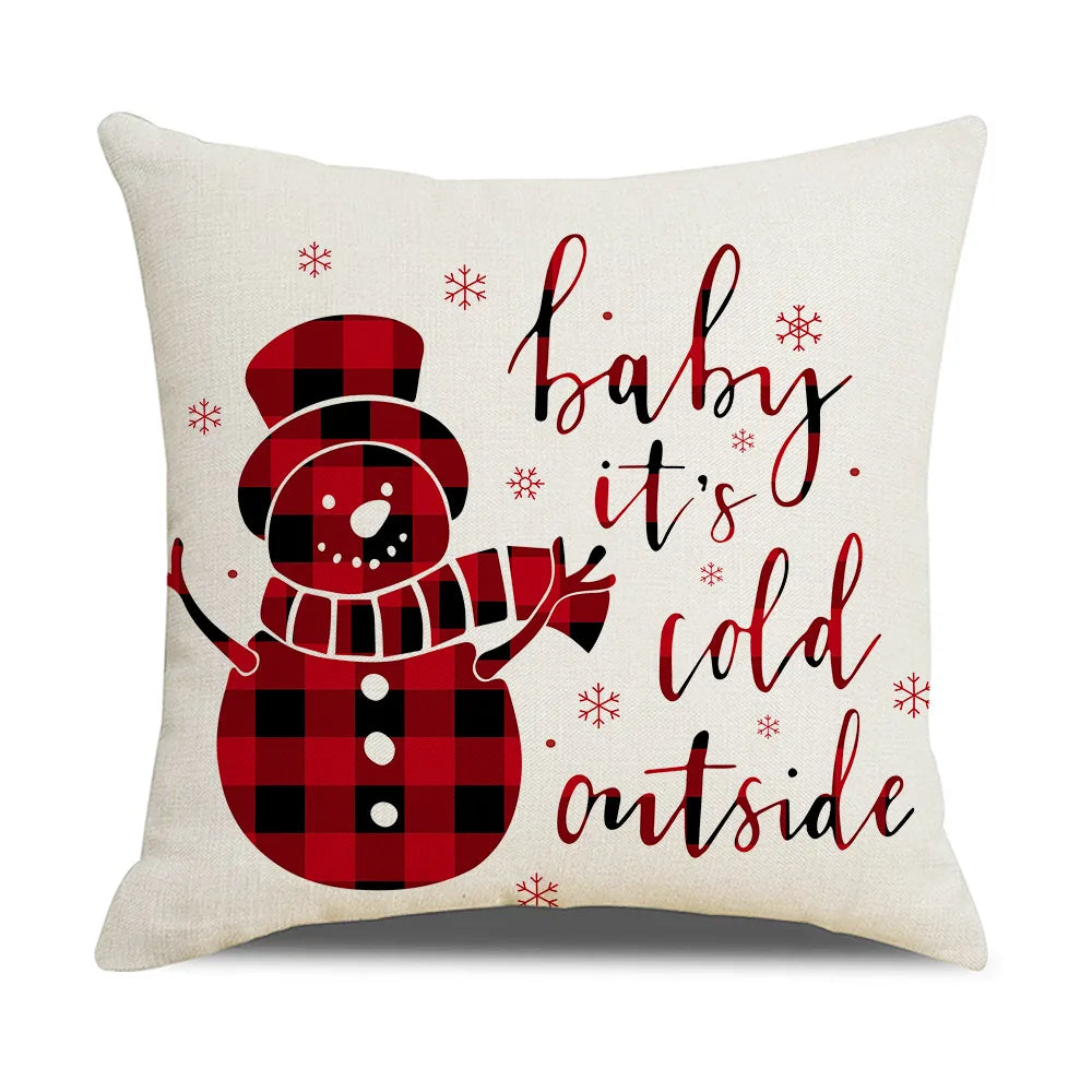 DecorBites™ Christmas Elk Letter Pillowcase 45x45cm for Living Room